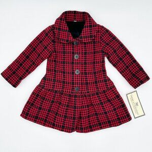 NWT American Widgeon Button Up Faux Wool Flounce Coat Size 4 – Fully lined